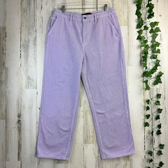 Paterson Made For Play Wide Leg Lavender Corduroy Skate Pants SZ 34 - Picture 2 of 11